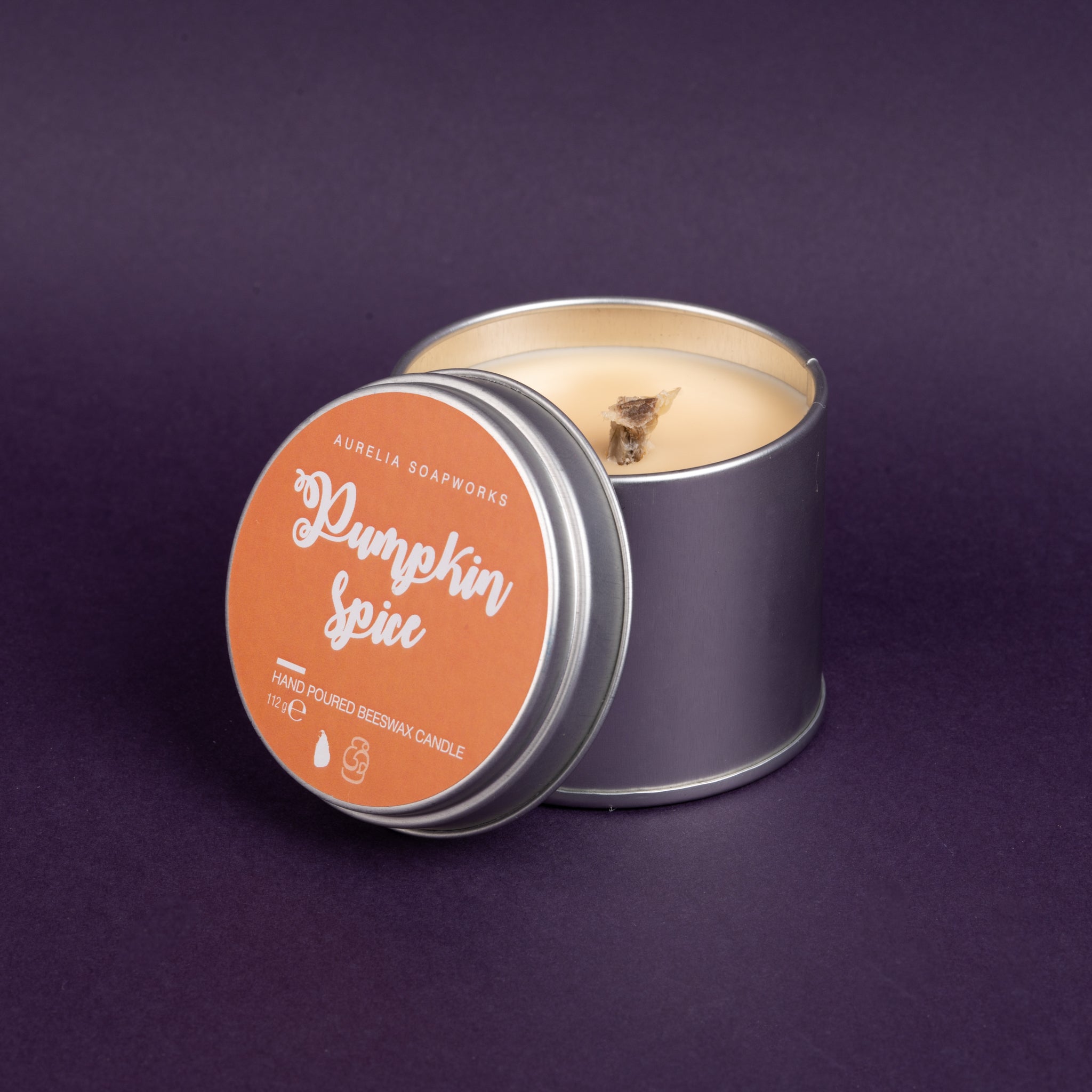 Pumpkin spice scented candle