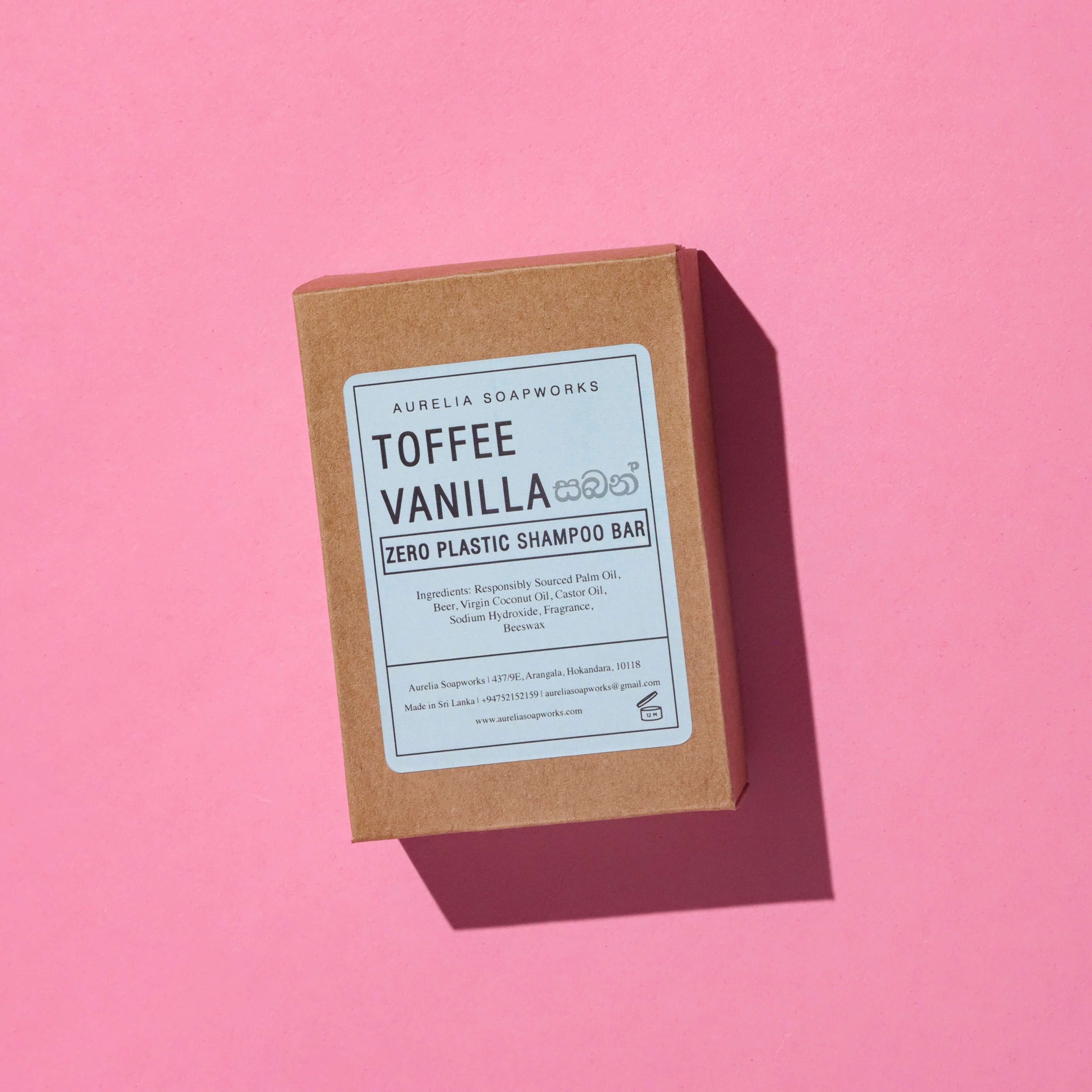 Toffee vanilla shampoo bar